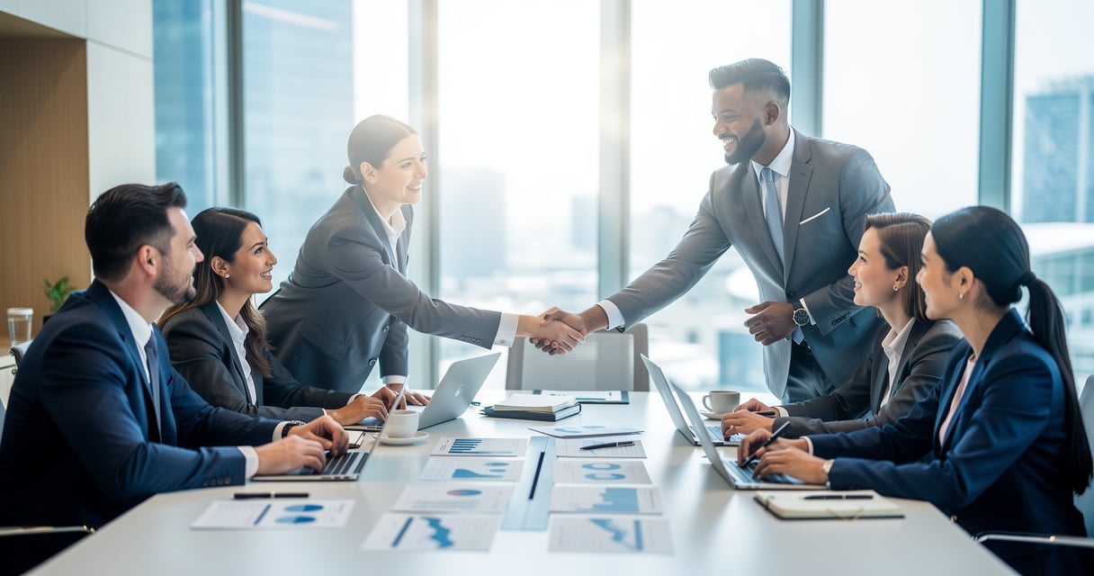 Reunion entre fondateurs et investisseurs autour d une table dans un bureau moderne